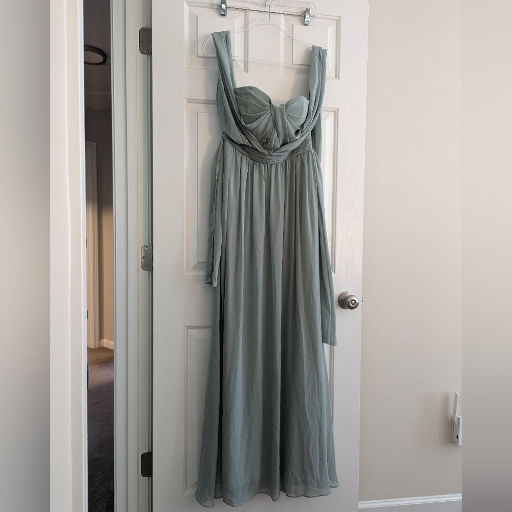 BIRDY GREY Christina Convertible Maxi Dress - Light Sage - Size S